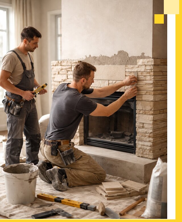 Установка и монтаж каминов для загородного дома в Кирове-Чепецке