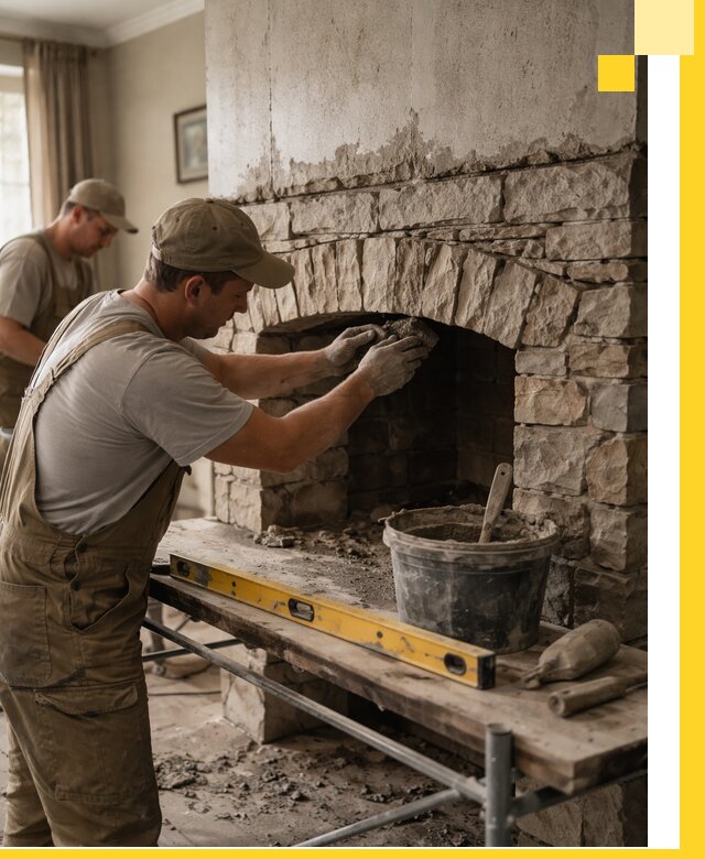 Изготовление каминов под ключ в Кирове-Чепецке, монтаж и отделка