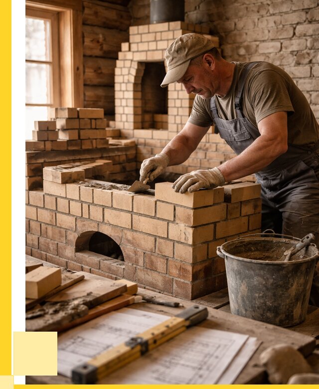 Кладка печей из кирпича в Кирове-Чепецке цены от 32622 р. - ЭриданКрв