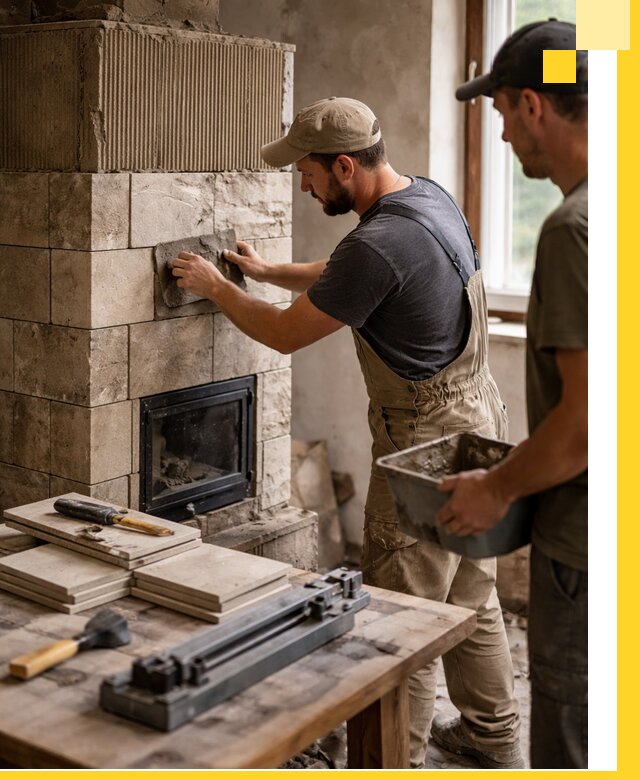 Профессиональная облицовка печей в Кирове-Чепецке: керамика и камень