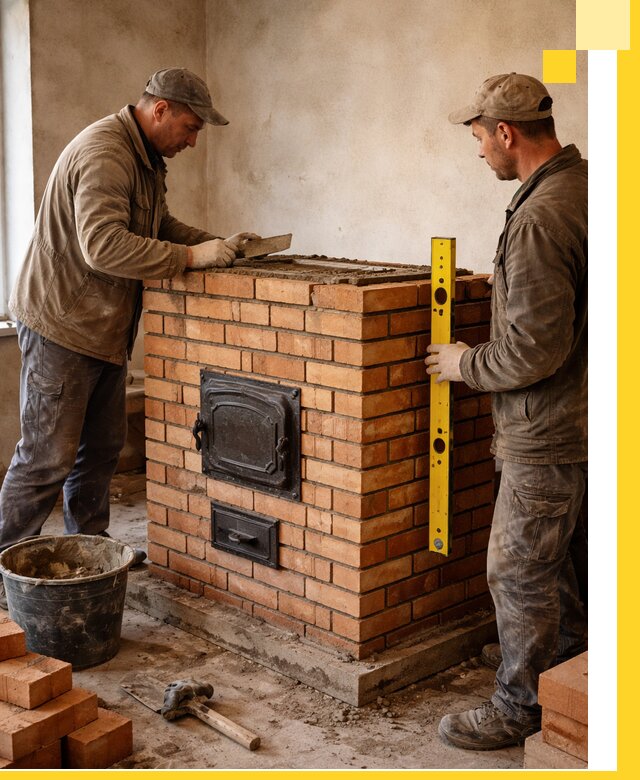 Отопительные печи под ключ в Кирове-Чепецке, установка и сборка