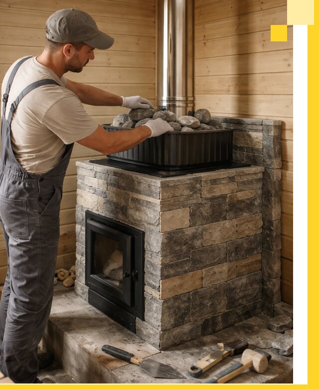 Печи для парной в Кирове-Чепецке, производство, монтаж и обслуживание