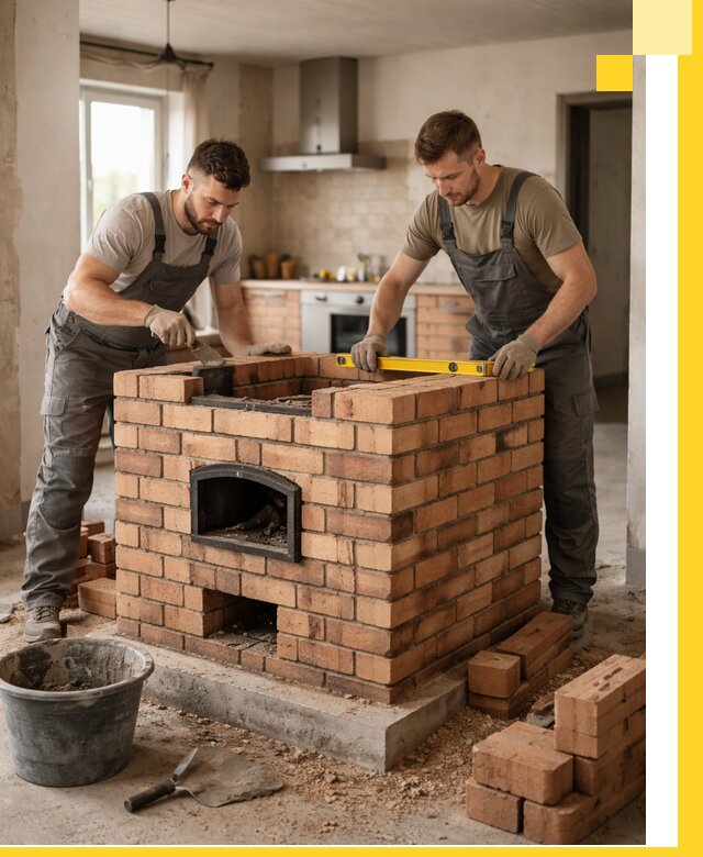 Установка и монтаж печей в частном доме в Кирове-Чепецке под ключ