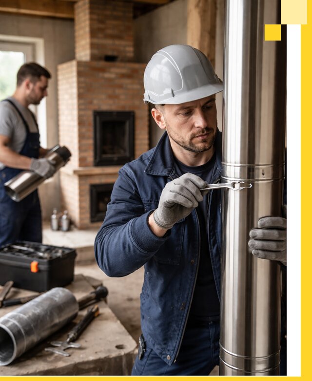 Профессиональный монтаж дымоходов для печей в Кирове-Чепецке