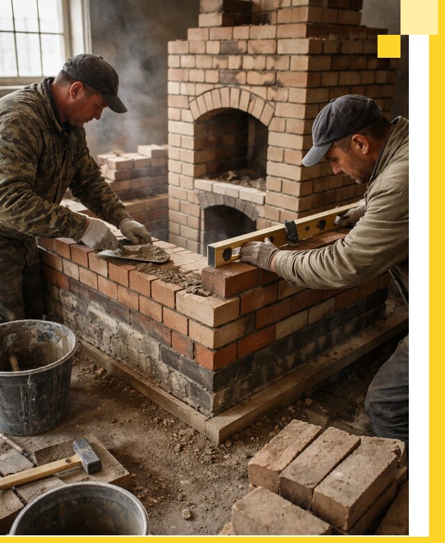 Изготовление и монтаж печей и каминов из кирпича в Кирове-Чепецке