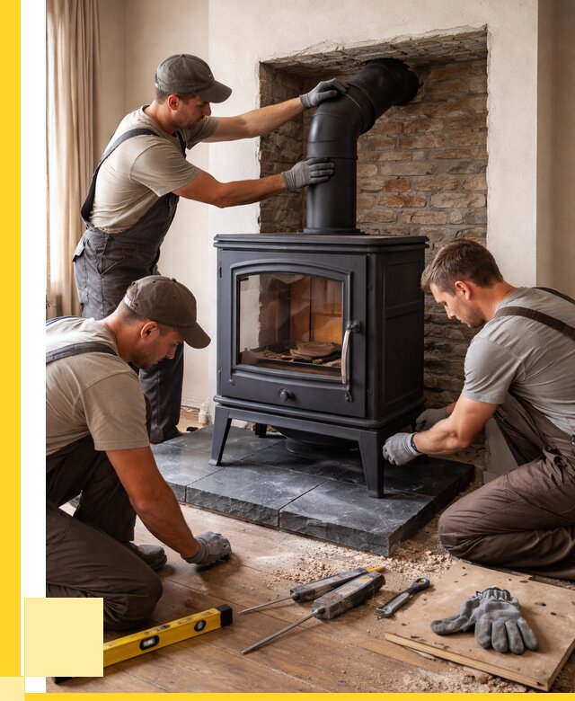 Монтаж печи камина в частном доме в Кирове-Чепецке от 27185 р. | ЭриданКрв