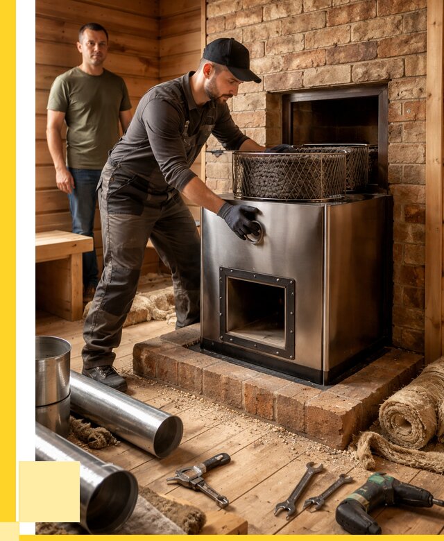 Монтаж банных печей под ключ в Кирове-Чепецке от 19573 р., ЭриданКрв