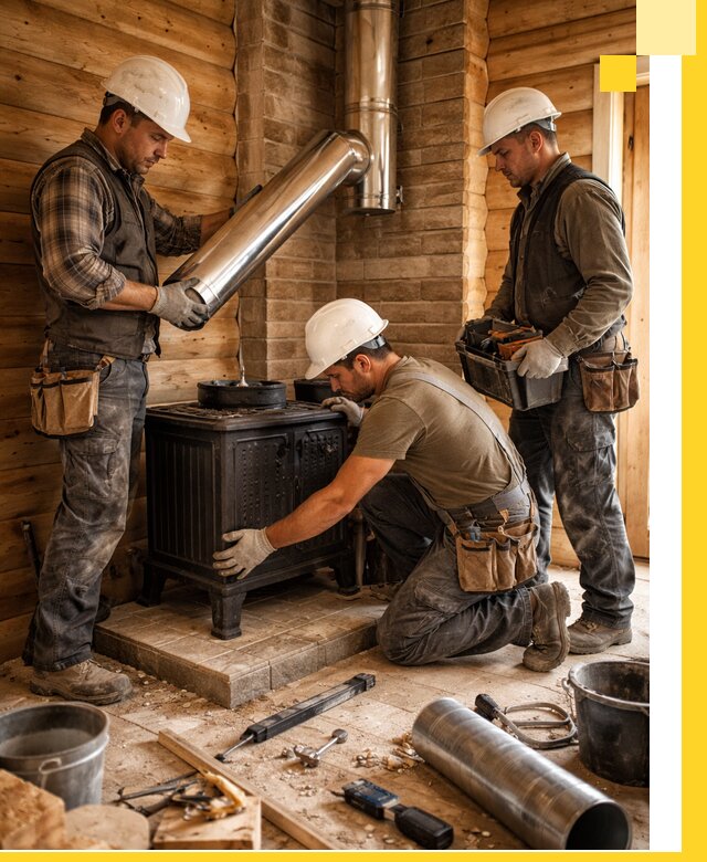 Профессиональный монтаж банных печей и дымоходов в Кирове-Чепецке