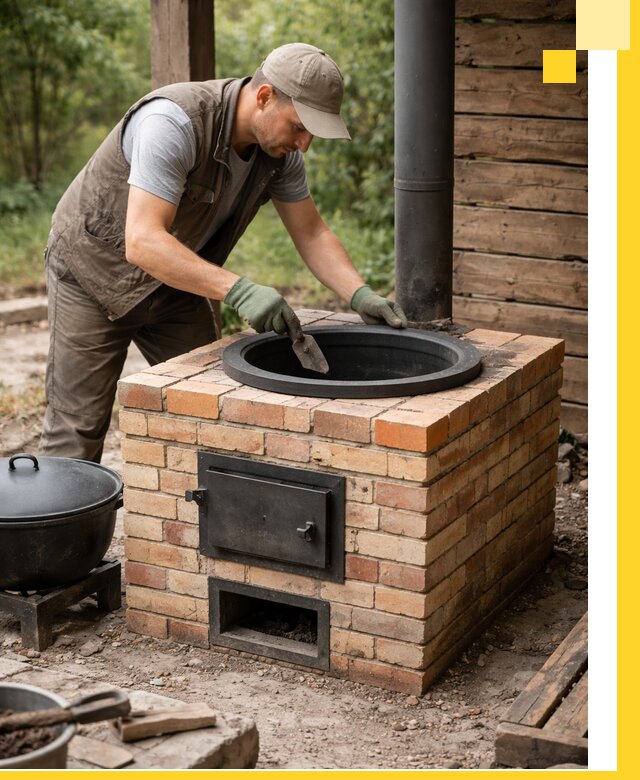 Изготовление и установка печей для казана в Кирове-Чепецке под ключ