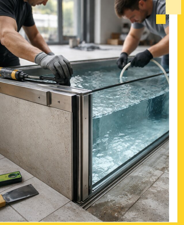 Проектирование и монтаж стеклянных бассейнов в Кирове-Чепецке