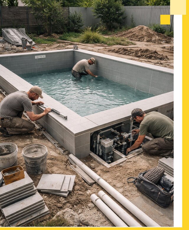 Строительство и монтаж бассейнов для дачи под ключ в Кирове-Чепецке