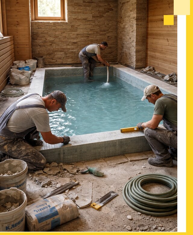 Проектирование и строительство бассейнов для бани в Кирове-Чепецке