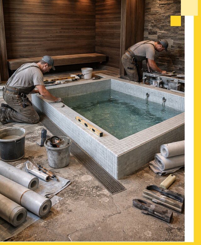 Установка и строительство бассейнов для сауны в Кирове-Чепецке