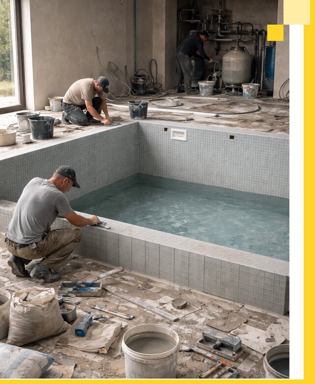 Строительство и монтаж бассейнов в помещении в Кирове-Чепецке