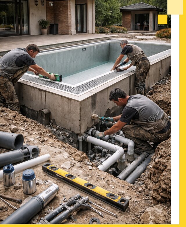 Строительство переливных бассейнов в Кирове-Чепецке под ключ