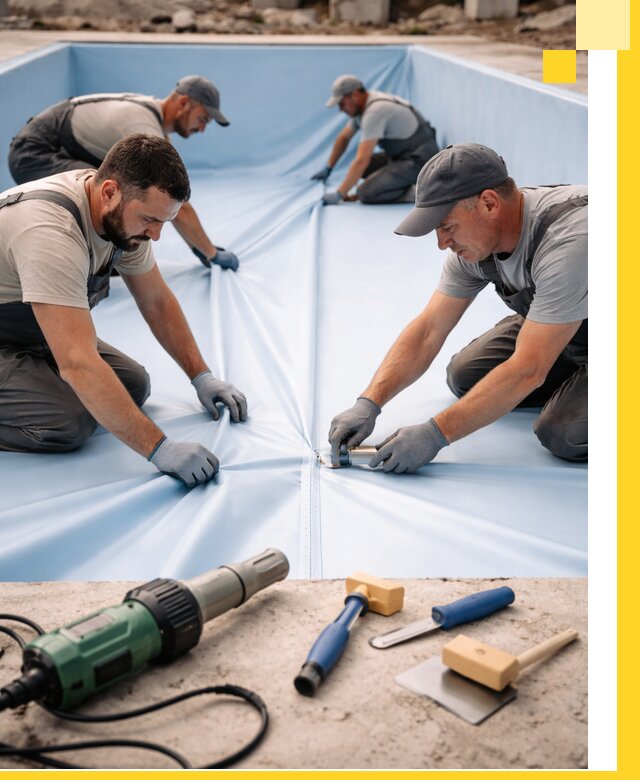 ПВХ пленка для бассейнов с монтажом и гарантией в Кирове-Чепецке