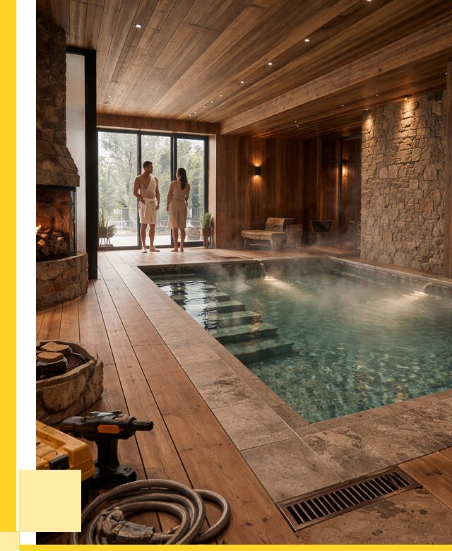 Проекты бань с бассейном под ключ в Кирове-Чепецке от 81555 р., ЭриданКрв