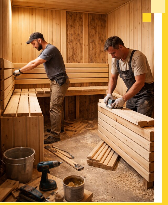 Профессиональный комплексный ремонт саун под ключ в Кирове-Чепецке
