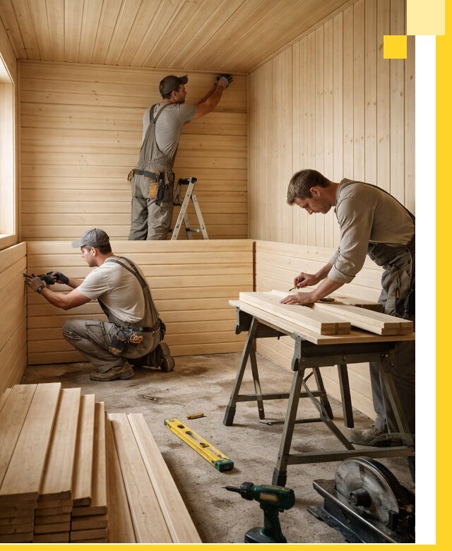 Обшивка саун в Кирове-Чепецке из натуральной древесины под ключ