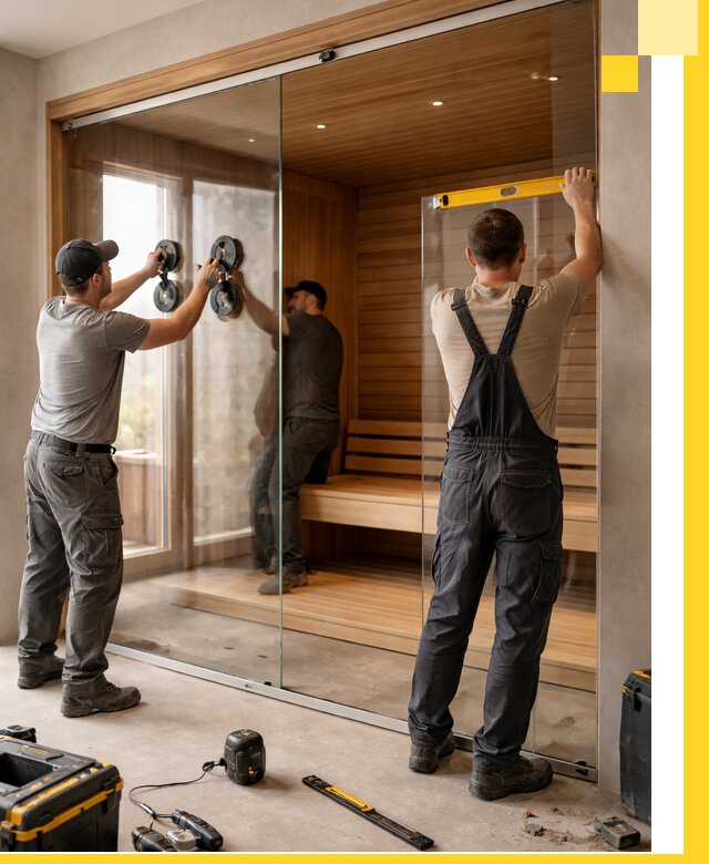 Производство и монтаж стеклянных саун под ключ в Кирове-Чепецке