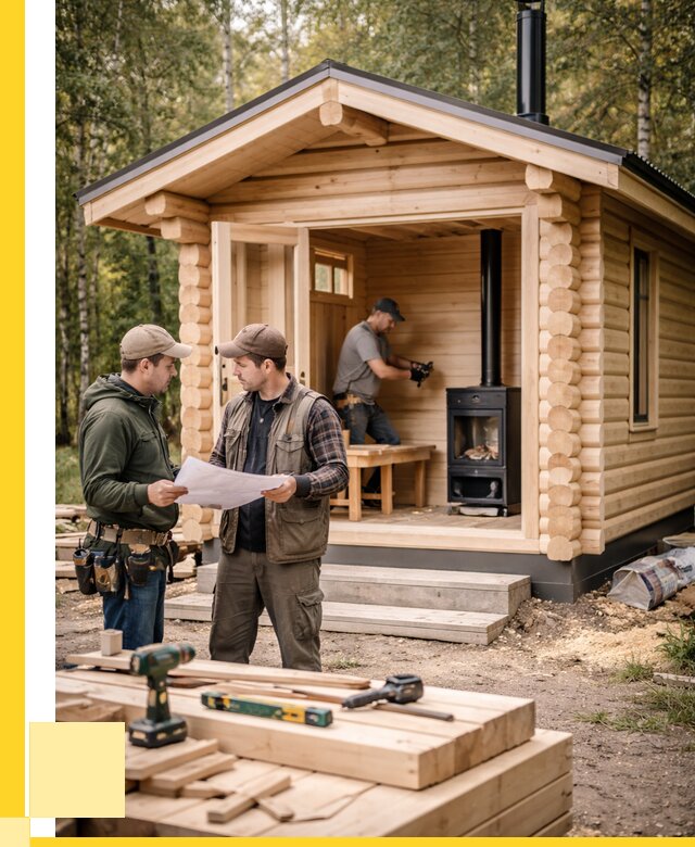 Монтаж бань под ключ в Кирове-Чепецке — от 217480 р. | ЭриданКрв