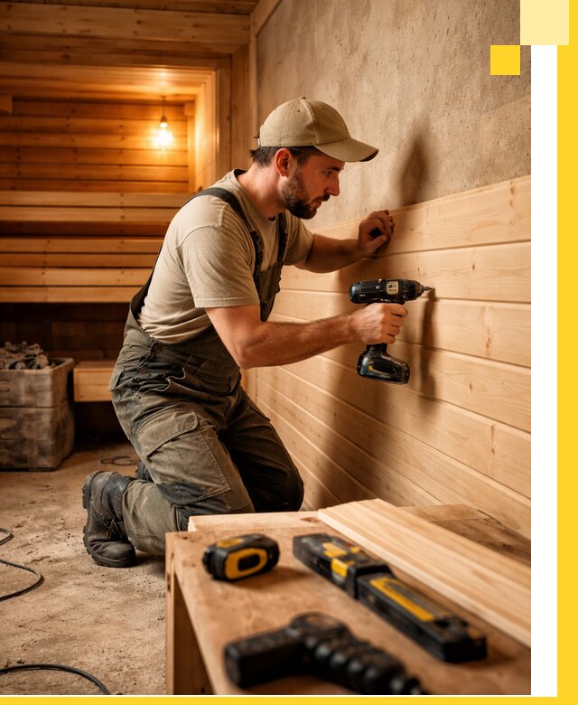 Профессиональная внутренняя отделка бани в Кирове-Чепецке под ключ