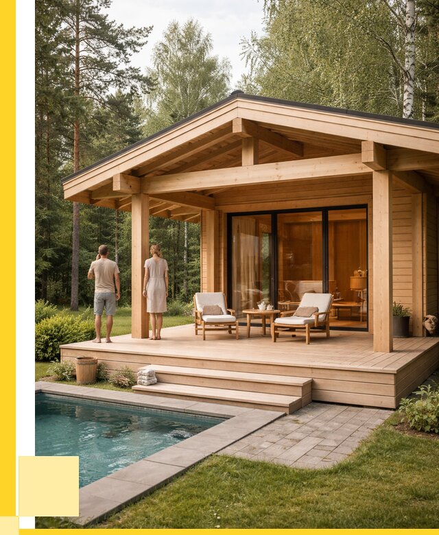 Бани с террасой под ключ в Кирове-Чепецке от 652440 р. | ЭриданКрв