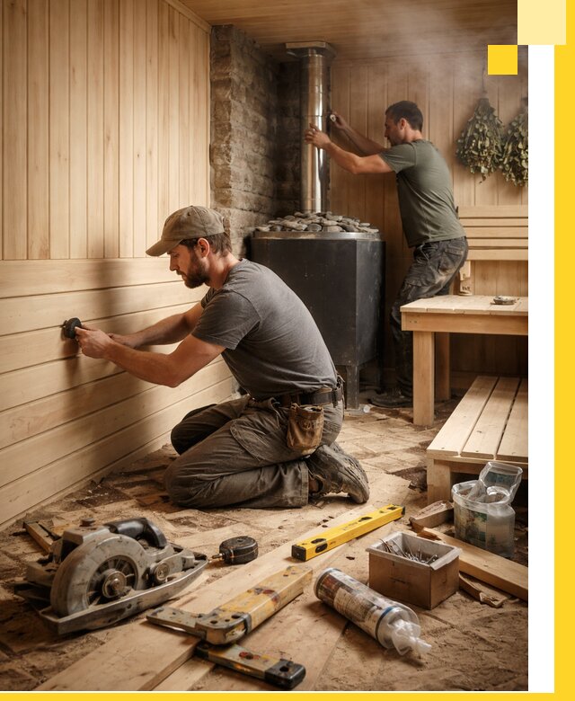 Полное строительство и оснащение парных под ключ в Кирове-Чепецке