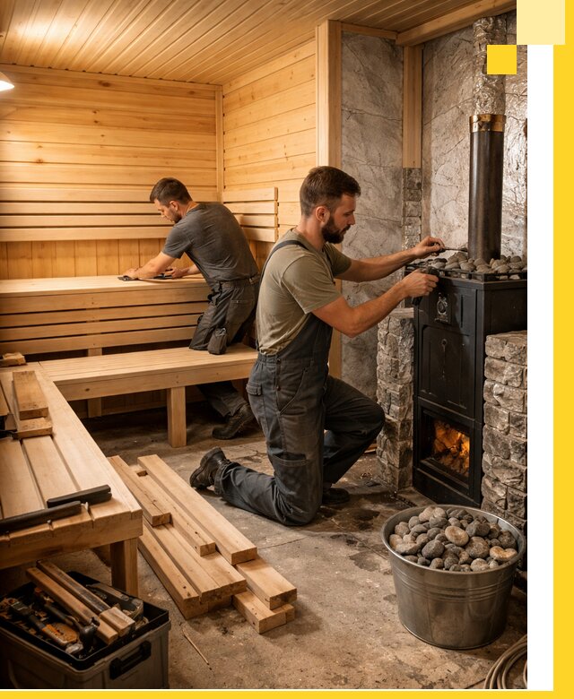 Дизайн и строительство интерьеров бань под ключ в Кирове-Чепецке