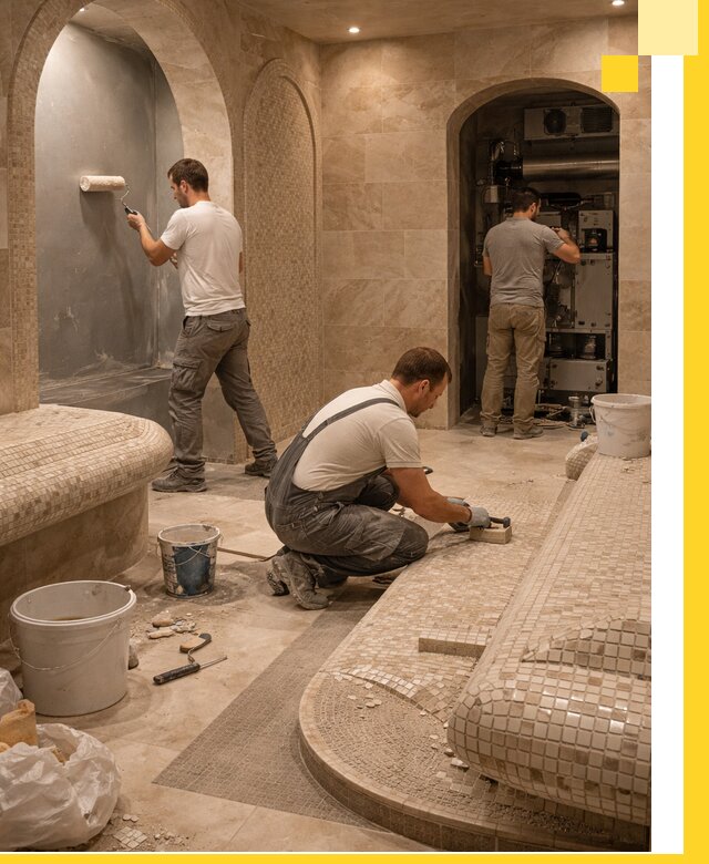 Строительство бани с хамамом и бассейном под ключ в Кирове-Чепецке