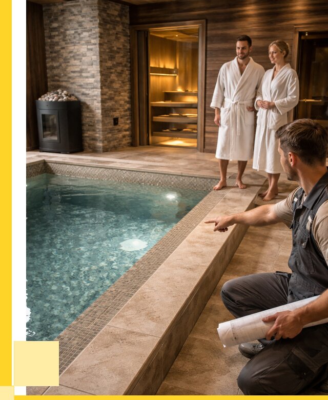 Проект бани с бассейном под ключ в Кирове-Чепецке от 70681 р. | ЭриданКрв